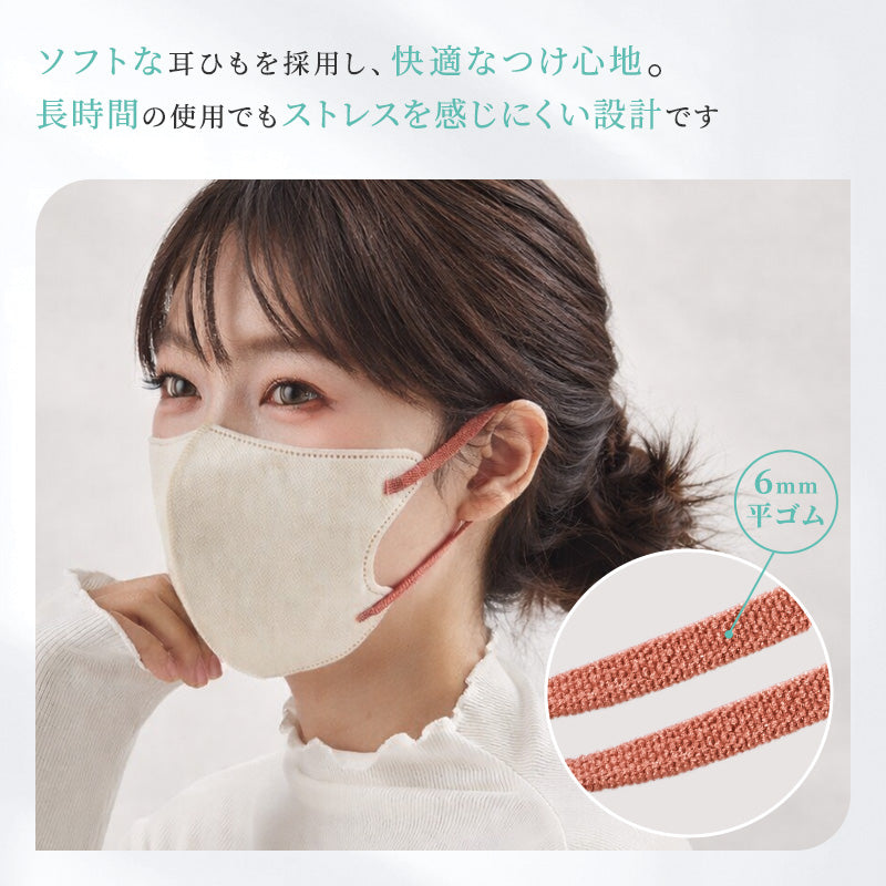 [LEMOOLI] マスク 不織布 立体 小さめ 3Dマスク バイカラー 3層構造 使い捨て 30枚入