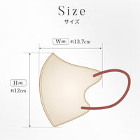[LEMOOLI] マスク 不織布 立体 小さめ 3Dマスク バイカラー 3層構造 使い捨て 30枚入